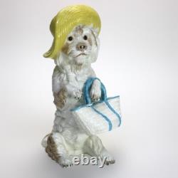 Antique Pair of Meissen School Porcelain Character Dog Figures Signed C1880