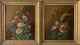 Antique Pair Of Oil Paintings On Canvasbouquet Of Flowers Still Life Signed