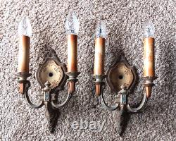 Antique Pair of Signed Riddle Company Art deco Wall Sconces Excellent Condition