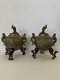 Antique Pair Signed Chinese Bronze Censer Incense Burner