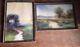Antique Pastel Painting Pair Of Landscapes Helen Chiles Art Deco Framed