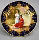 Antique Royal Vienna Hand Painted Plate Classical Scene Withcouple Signed W. Pfohl