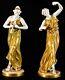 Antique Royal Worcester Pair Greek Figurines 1827 & 1828 Modelled James Hadley
