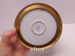 Antique Sevres Porcelain Hand Painted Couple SIgned Dresser Casket Box Gold