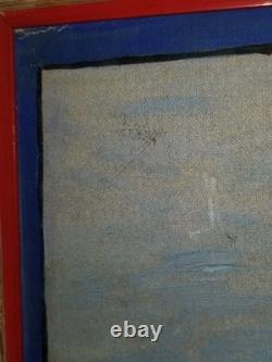Antique Signe Palmblad Painting Board Impressionism Skane Sweden Couple Costumes