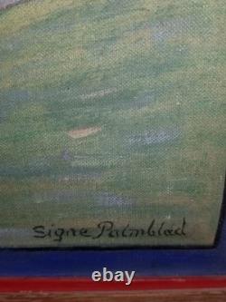Antique Signe Palmblad Painting Board Impressionism Skane Sweden Couple Costumes