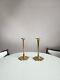 Antique Signed Bradley And Hubbard Brass Candlesticks Pair 12