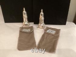 Antique Signed Pair Cartier Sterling Silver Peppershakers Must See No Reserve
