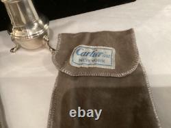 Antique Signed Pair Cartier Sterling Silver Peppershakers Must See No Reserve