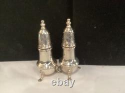 Antique Signed Pair Cartier Sterling Silver Peppershakers Must See No Reserve