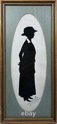 Antique Silhouettes by Beatrix Sherman Framed Pair 1915