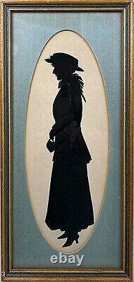 Antique Silhouettes by Beatrix Sherman Framed Pair 1915