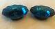 Antique Tiffany Favrile Blue Art Glass Pair Of Bowls
