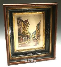 Antique Victorian Deep Well Picture Frames Signed Etchings Beautiful Pair