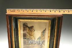 Antique Victorian Deep Well Picture Frames Signed Etchings Beautiful Pair