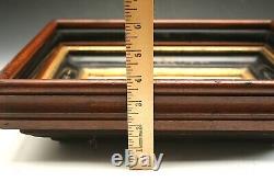 Antique Victorian Deep Well Picture Frames Signed Etchings Beautiful Pair