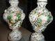 Antique/vintage Pair Of Porcelain Capodimonte Table Lamps 24'' Tall Signed Lamps