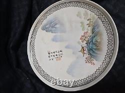 Antique Vtg Chinese Porcelain Plate Signed Hand Painted Oriental Early1900s Pair