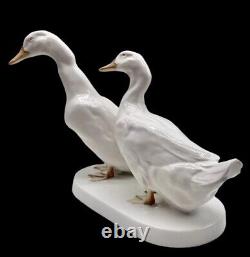 Antique ca 1913 W. Zugel Rosenthal Duck Pair #341 Porcelain Figurine Signed 9.5