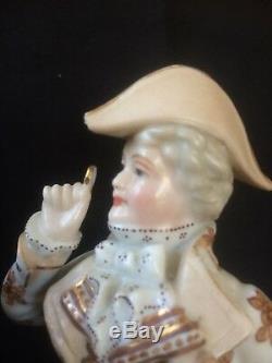 Antique german porcelain pair man and woman. Marked and signed