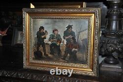 Antique pair of Genre Paintings by English Painter G Tempel