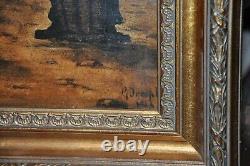 Antique pair of Genre Paintings by English Painter G Tempel