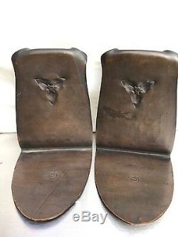 Antique, pair of signed Roycroft bookends