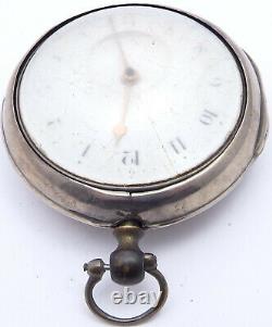 Antique silver pair cased verge pocket watch signed Wm Elliott London 1802