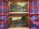 Antique Vintage Framed Original Signed Oil Paintings A Pair By E Blanton 1876