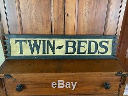 Awesome Antique Pair Of Early Painted Ad Signs Nice Folk Art Aafa