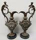 Beautiful Antique Pair Of 25 Bronze Ewers Signed By Victor Paillard
