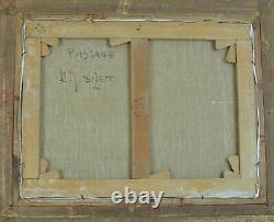 Beautiful Painting Antique Landscape Animated Cavaliers Couple 2014 R. J Bizet #1