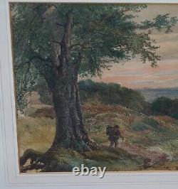 Beautiful Pair of Antique Water Colours 19th Century Signed by Artist