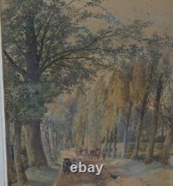 Beautiful Pair of Antique Water Colours 19th Century Signed by Artist