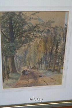 Beautiful Pair of Antique Water Colours 19th Century Signed by Artist