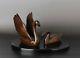 Beautiful Signed Bronze Pair Of Swans Okimono Object Kk72