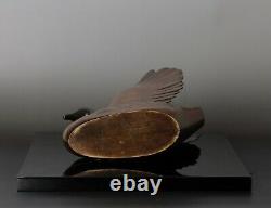 Beautiful Signed bronze pair of Swans Okimono object KK72