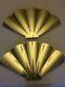 Brass Wall Fan Sculptures By Curtis Jere A Pair Model # 100704 Signed Dated