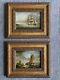 British School Pair Maritime Seascape Paintings In Antique Style Signed