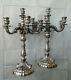 C. 1935 Mario Buccellati Signed Pair Of 7-light Sterling Silver Candelabra