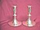 Cartier Pair Sterling Silver Candle Stick Holders #296 Signed 4 ¾ Mid Century