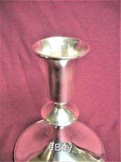 CARTIER Pair STERLING Silver Candle Stick Holders #296 Signed 4 ¾ Mid Century