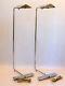 Cedric Hartman Chrome Adjustable Floor Lamps, Signed And Numbered, Pair