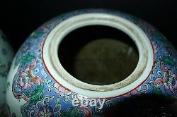 Chinese Antique Pair Of Sacred Objects Vases Vase Hand Painted Signed Estate