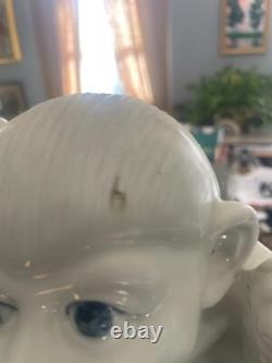 Chinese Antique Porcelain Monkey Pair Blanc-de-Chine, Artist Marked