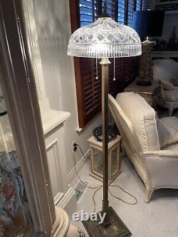 Craftsman Signed Waterford Crystal Floor Lamps. Vintage Pair 2