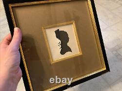 Early 19th century Pair Cut Silhouettes Man & Woman Signed & Prof Matted & Frame