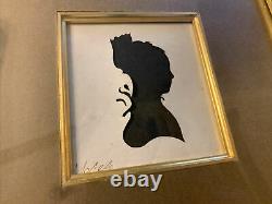 Early 19th century Pair Cut Silhouettes Man & Woman Signed & Prof Matted & Frame