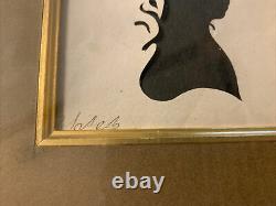 Early 19th century Pair Cut Silhouettes Man & Woman Signed & Prof Matted & Frame