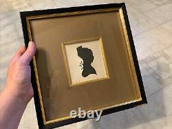 Early 19th century Pair Cut Silhouettes Man & Woman Signed & Prof Matted & Frame